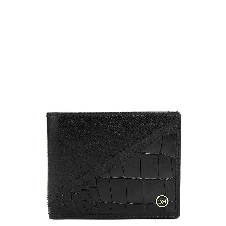 Black Bifold Leather Mens Wallet