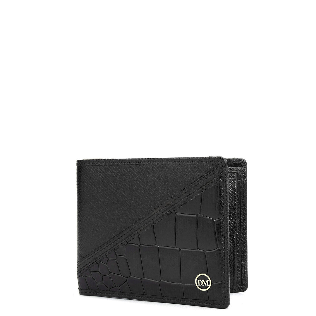 Black Bifold Leather Mens Wallet