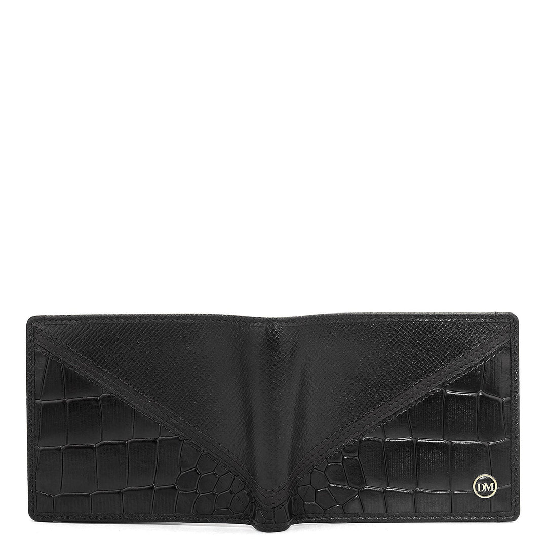 Black Bifold Leather Mens Wallet