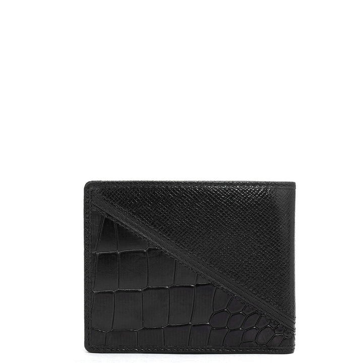 Black Bifold Leather Mens Wallet