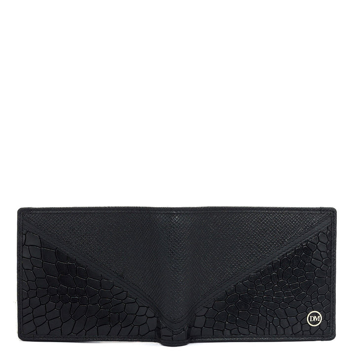 Black Bifold Leather Mens Wallet