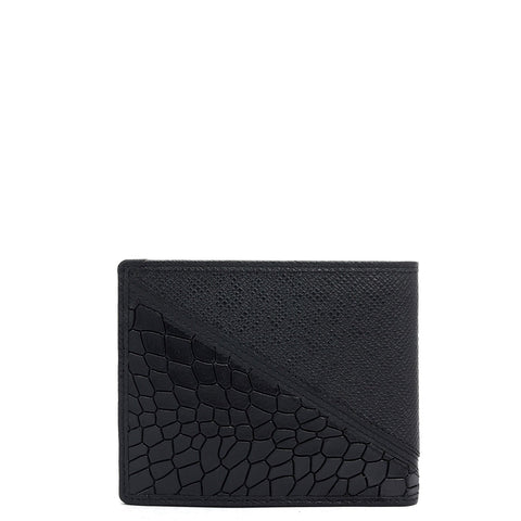 Black Bifold Leather Mens Wallet