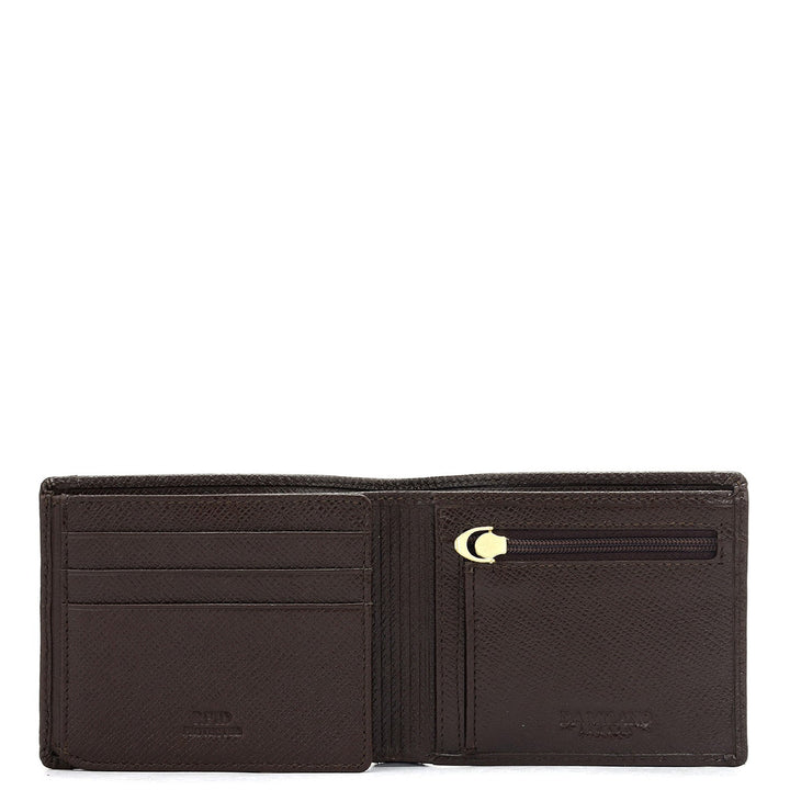 Walnut Bifold Leather Mens Wallet