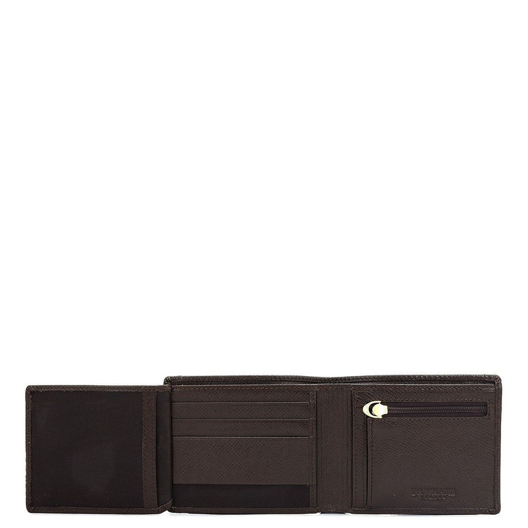 Walnut Bifold Leather Mens Wallet