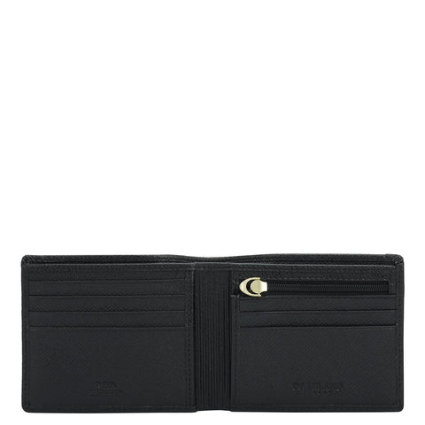 Black Bifold Leather Mens Wallet