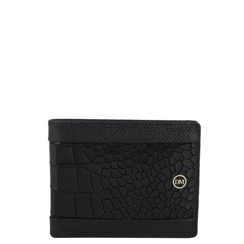 Black Bifold Leather Mens Wallet