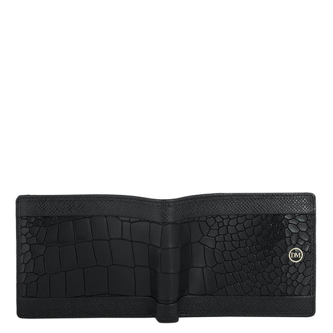 Black Bifold Leather Mens Wallet