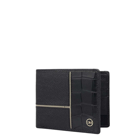 Black Bifold Leather Mens Wallet