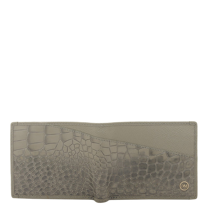 Stone Grey Bifold Leather Mens Wallet