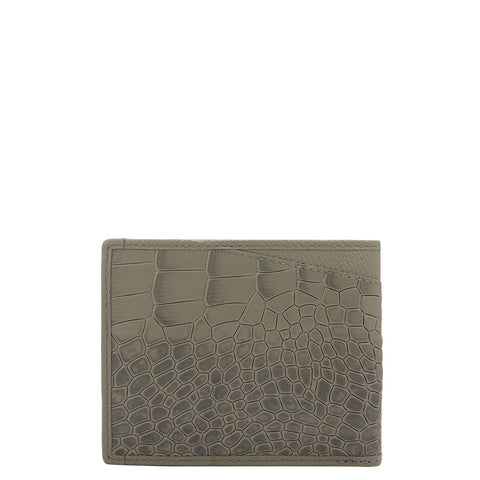 Stone Grey Bifold Leather Mens Wallet