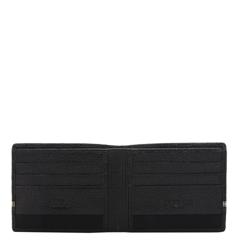 Black Bifold Leather Mens Wallet