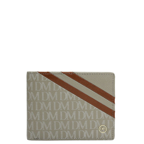 Stone Grey Bifold Leather Mens Wallet