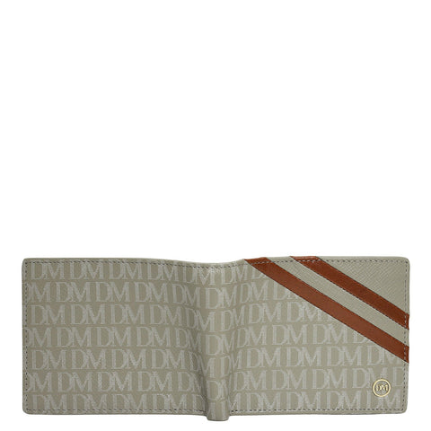 Stone Grey Bifold Leather Mens Wallet