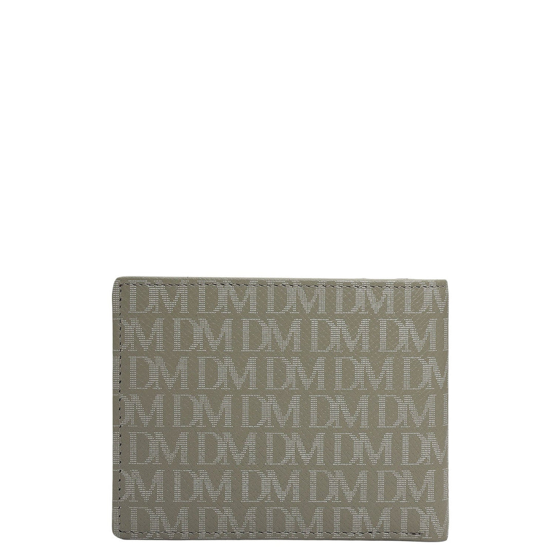 Stone Grey Bifold Leather Mens Wallet