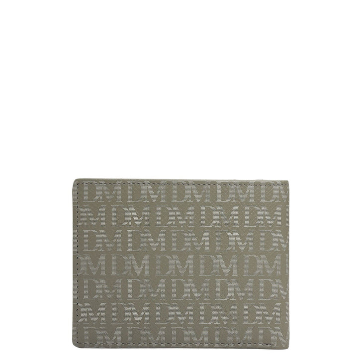 Stone Grey Bifold Leather Mens Wallet
