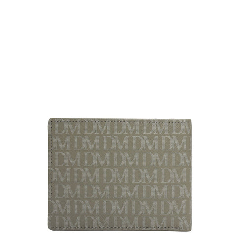 Stone Grey Bifold Leather Mens Wallet