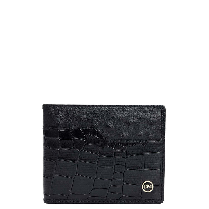 Black Bifold Leather Mens Wallet