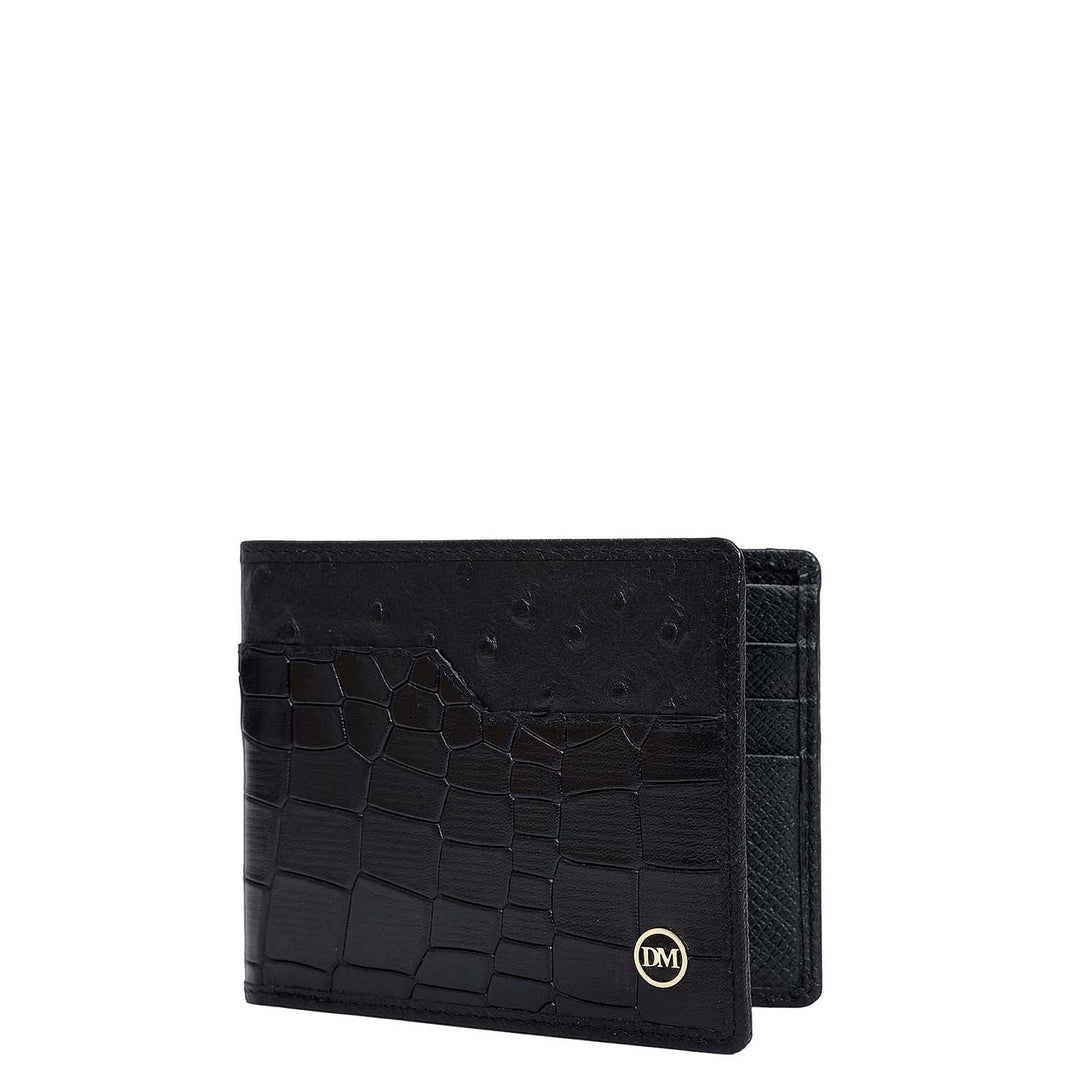 Black Bifold Leather Mens Wallet