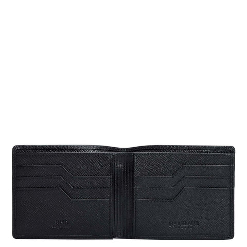 Black Bifold Leather Mens Wallet