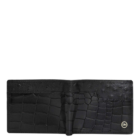 Black Bifold Leather Mens Wallet