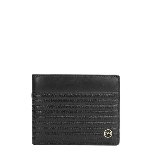Black Bifold Leather Mens Wallet
