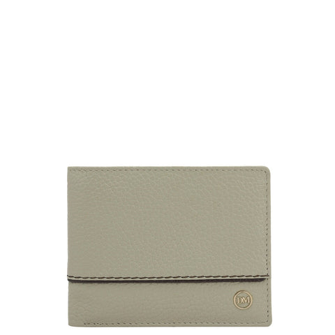 Khaki Bifold Leather Mens Wallet