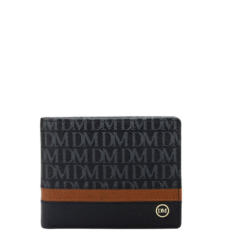 Black Bifold Leather Mens Wallet