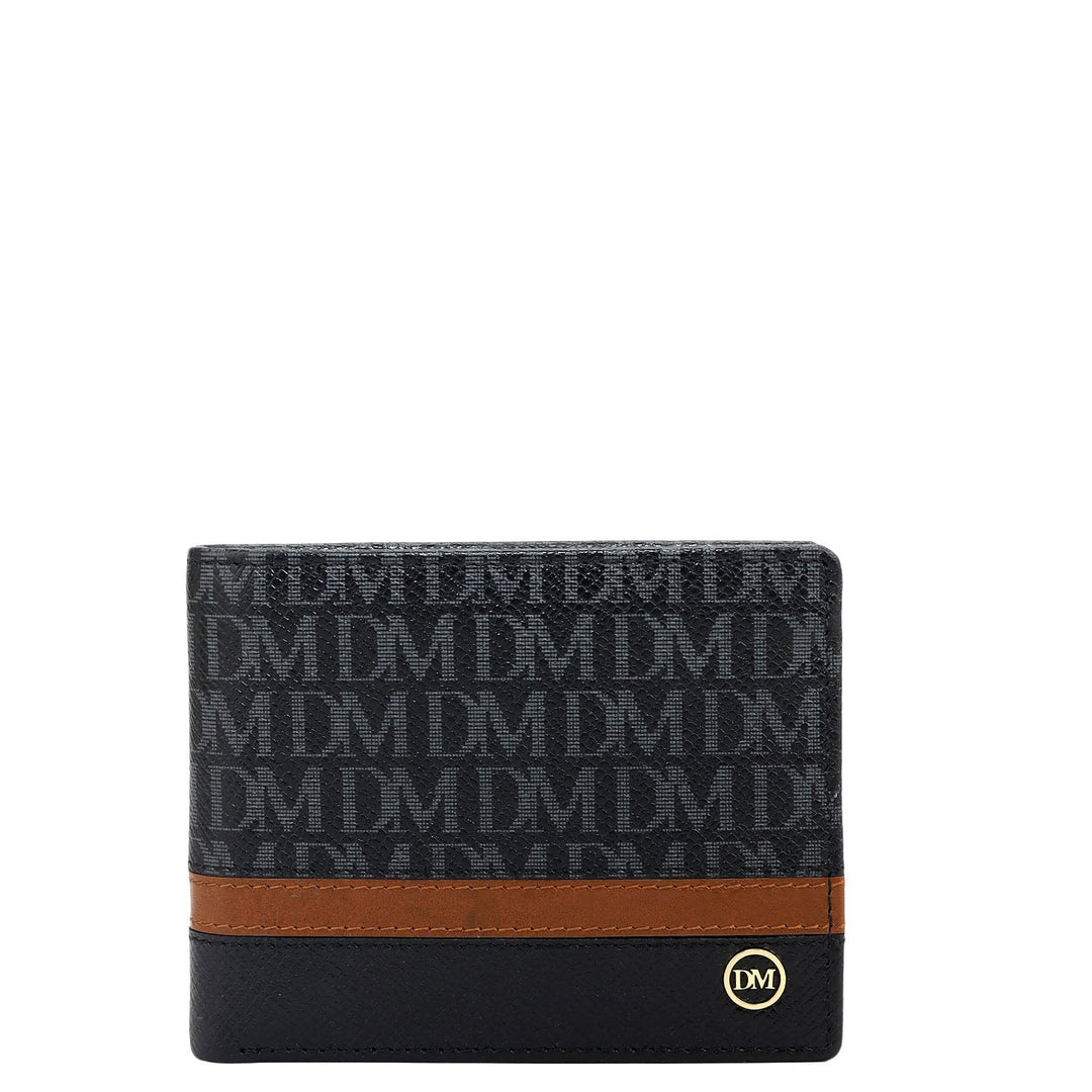 Black Bifold Leather Mens Wallet