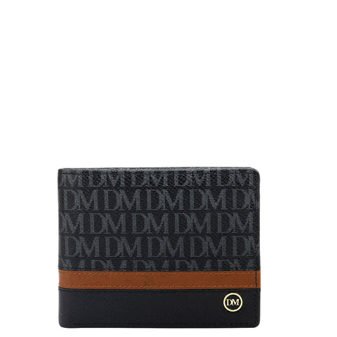 Black Bifold Leather Mens Wallet