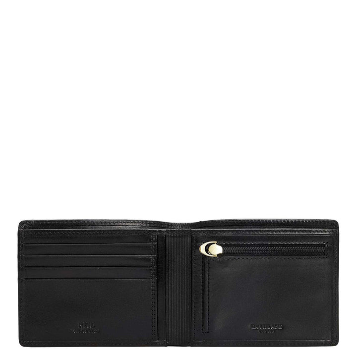 Black Bifold Leather Mens Wallet