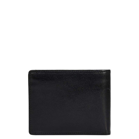 Black Bifold Leather Mens Wallet