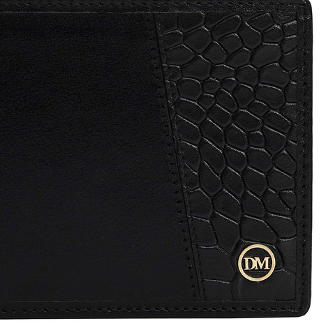 Black Bifold Leather Mens Wallet