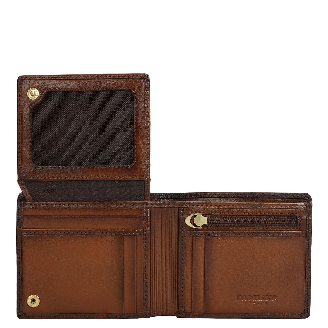 Mocha Bifold Leather Mens Wallet