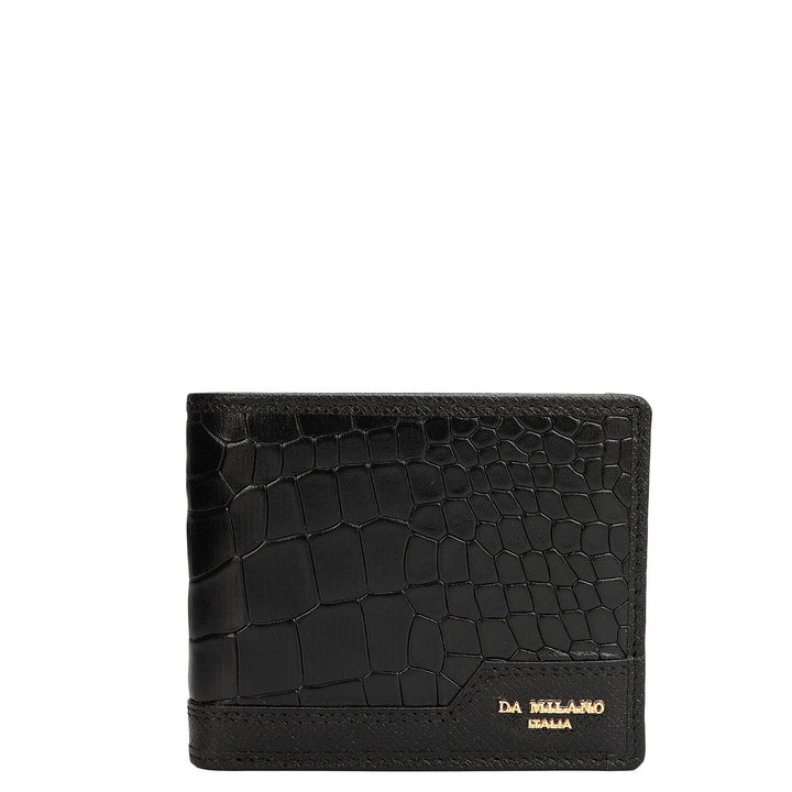 Black Bifold Leather Mens Wallet