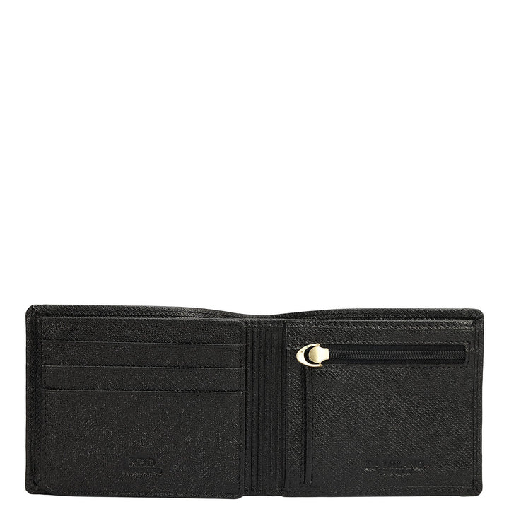Black Bifold Leather Mens Wallet