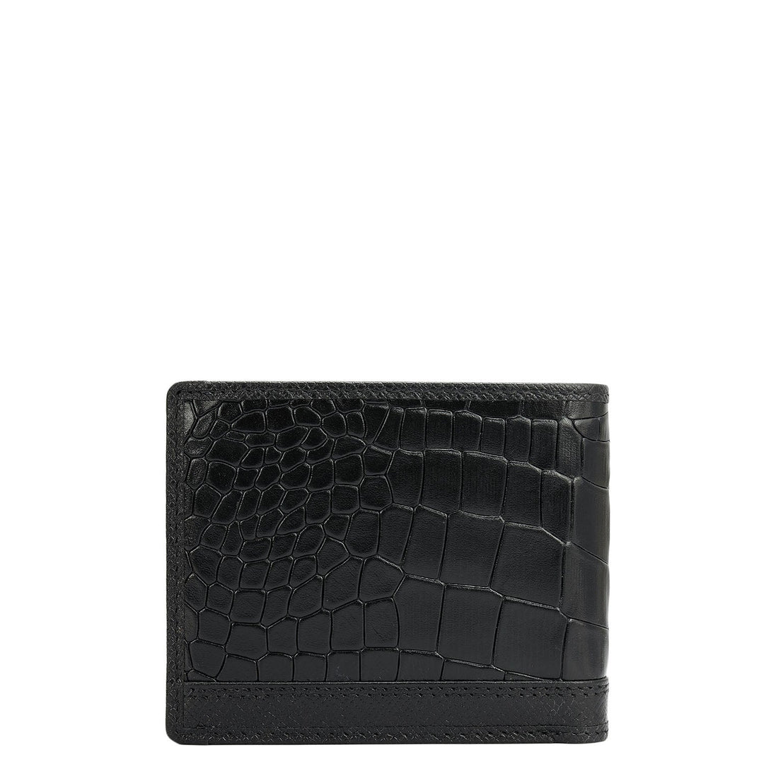 Black Bifold Leather Mens Wallet