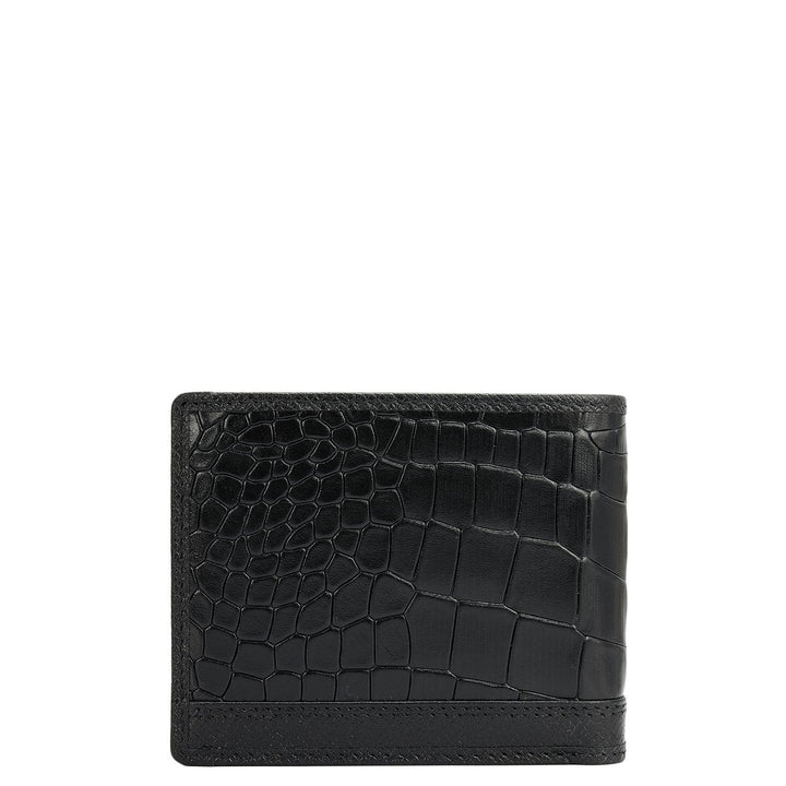 Black Bifold Leather Mens Wallet
