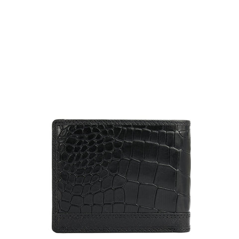 Black Bifold Leather Mens Wallet