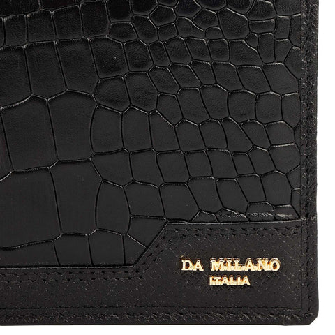 Black Bifold Leather Mens Wallet