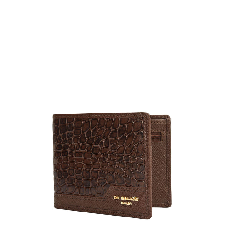 Walnut Bifold Leather Mens Wallet