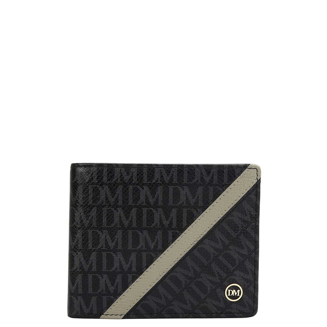 Black Bifold Leather Mens Wallet