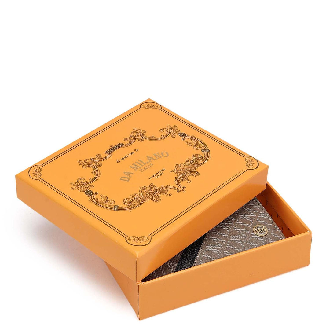 Smoke Grey Bifold Leather Mens Wallet