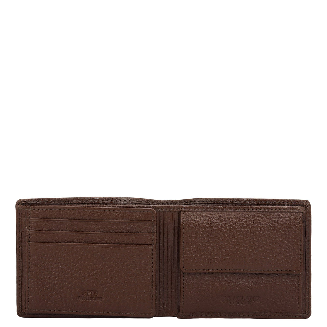 Espresso Bifold Leather Mens Wallet