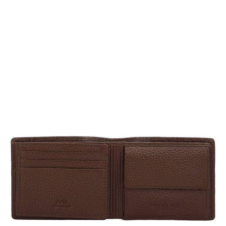 Espresso Bifold Leather Mens Wallet