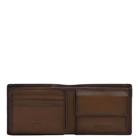 Cognac Bifold Leather Mens Wallet