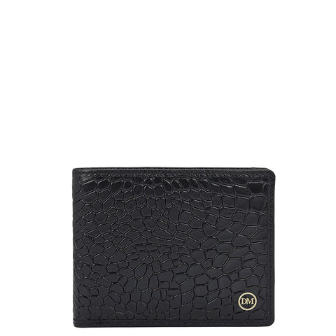 Black Bifold Leather Mens Wallet
