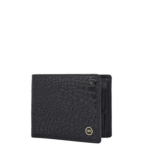 Black Bifold Leather Mens Wallet