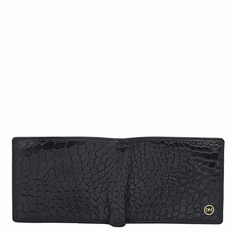Black Bifold Leather Mens Wallet