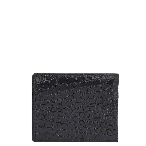 Black Bifold Leather Mens Wallet