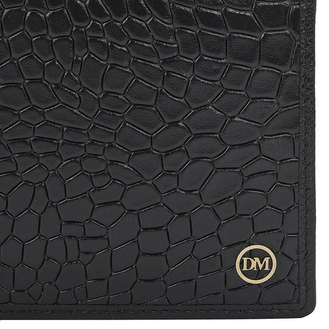 Black Bifold Leather Mens Wallet